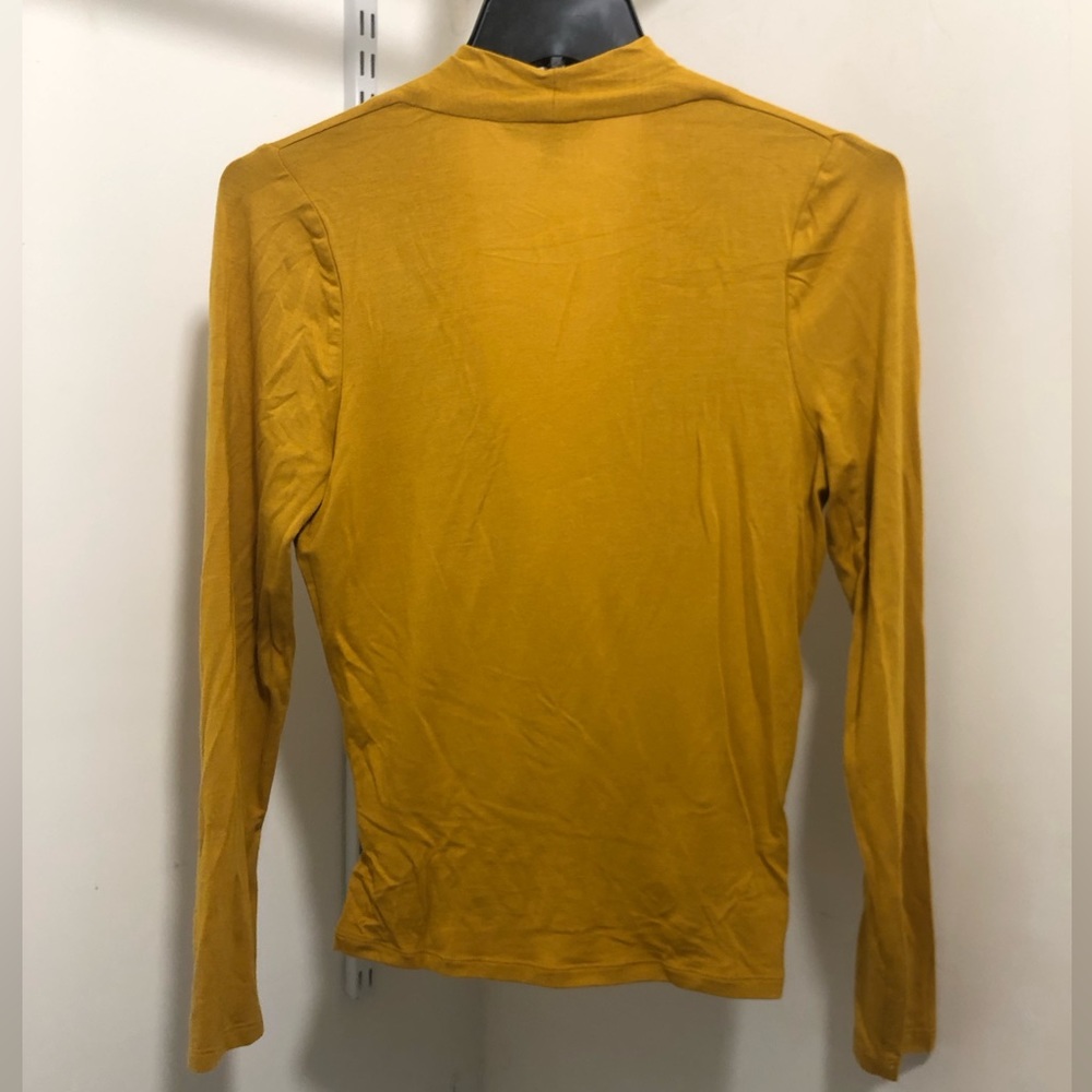 Long Sleeve Wrap Top with Ruching - Picture 2 of 4